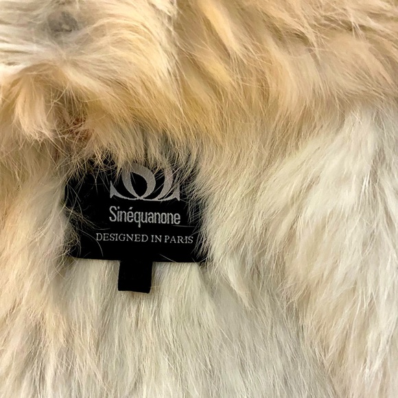 Sinequanone rabbit fur vest in mint mint condition - Picture 2 of 4